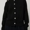 Ada Crewneck Cardigan in Black