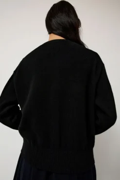 Ada Crewneck Cardigan in Black