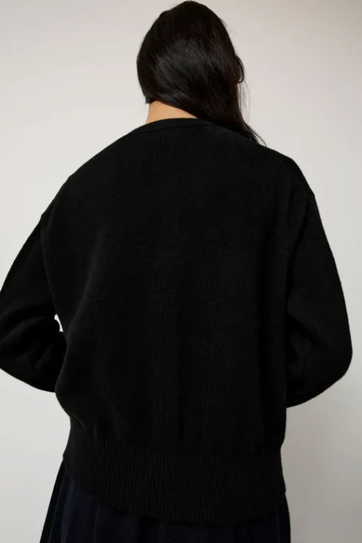 Ada Crewneck Cardigan in Black