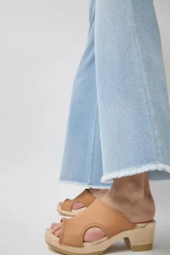 Alexis Clog on Mid Heel in Desert