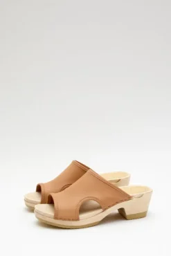 Alexis Clog on Mid Heel in Desert