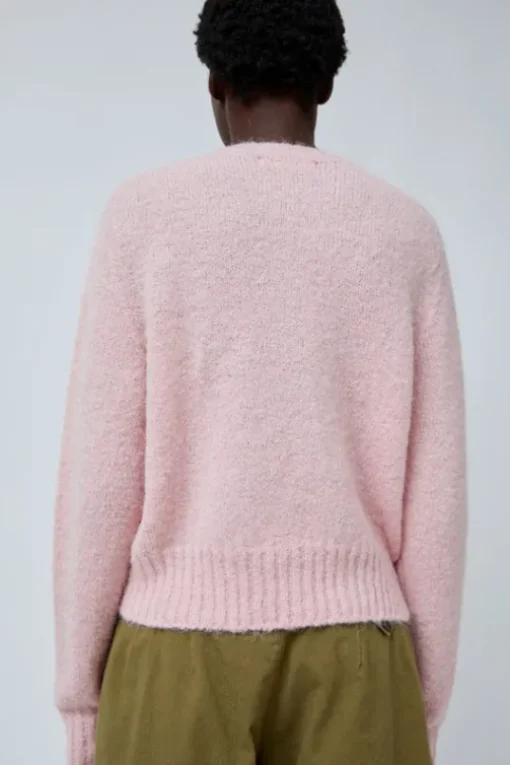Alpaca Pullover Sweater in Baby Pink