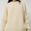 Alpaca Rib Sweater in Cream