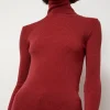 Alpha Rollneck in Paradise Red Fine Stripes