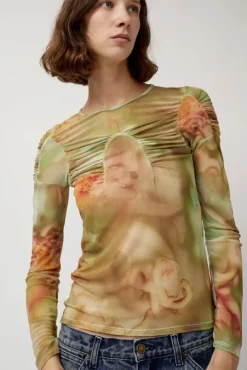 Arc Long Sleeve Top in Sage Molten Floral