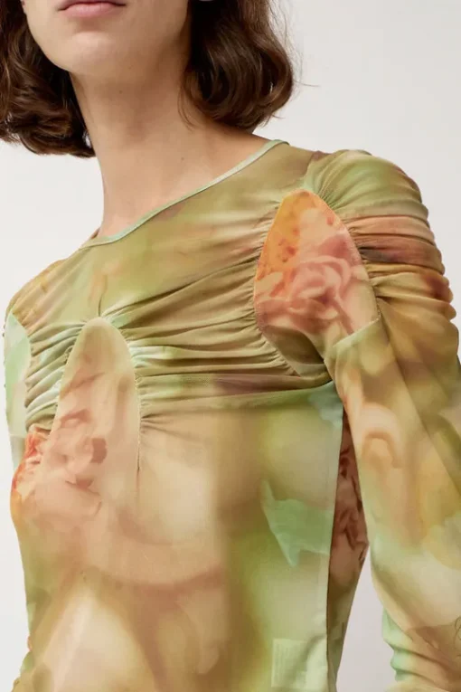 Arc Long Sleeve Top in Sage Molten Floral