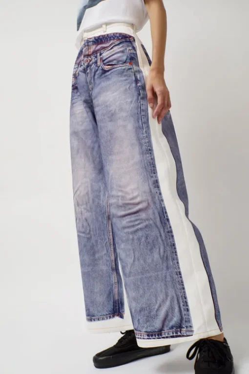 Augmented Jeans in White and Blue