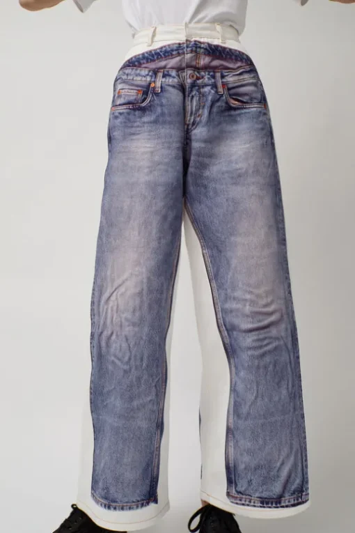 Augmented Jeans in White and Blue