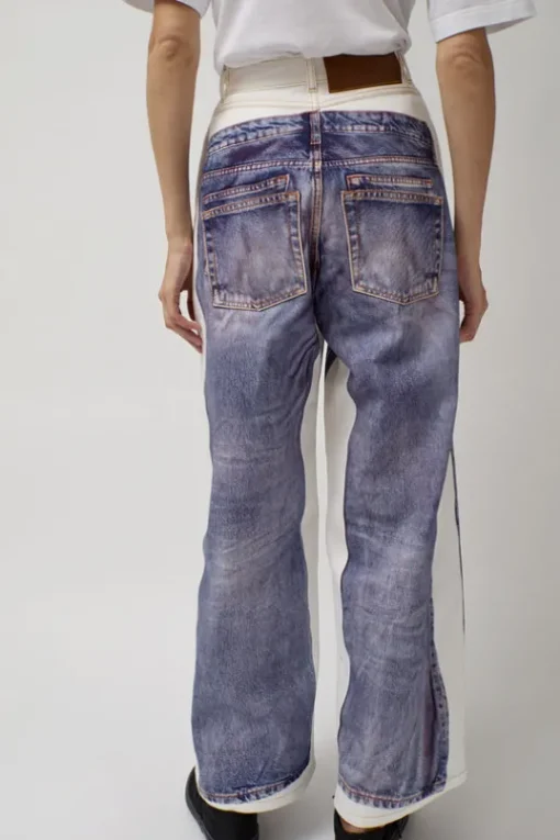 Augmented Jeans in White and Blue