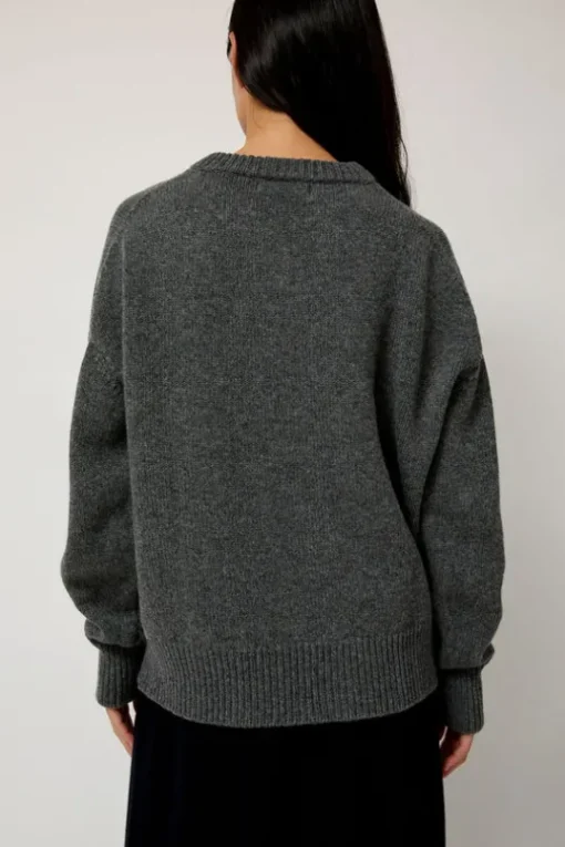 Balla Slouch V Neck Sweater in Derby Grey