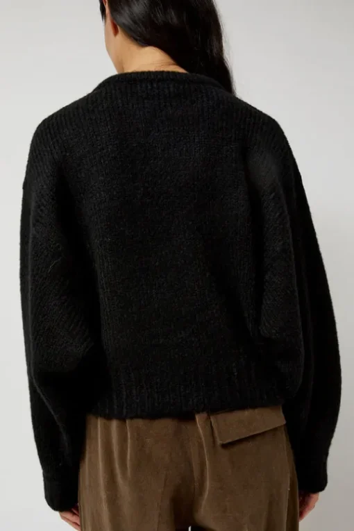 Balloon Sleeve Sweater in Black