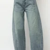 Barrel Denim Pants in Light Blue