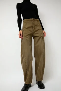 Barrel Denim Pants in Mocha