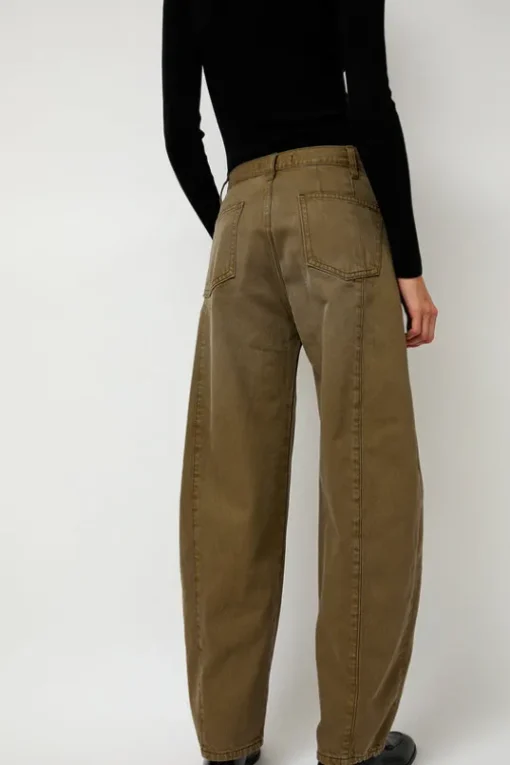 Barrel Denim Pants in Mocha