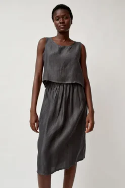 Basic Skirt in Black Tencel