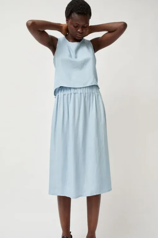 Basic Skirt in Light Blue Tencel
