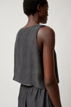 Basic Tank in Black Tencel