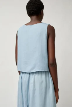 Basic Tank in Light Blue Tencel