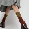 Bitone Cotton Socks in Cocco