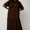 Box Pleat Dress in Mud