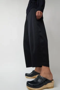 Bridget Clog on Mid Wedge in Navy Patent