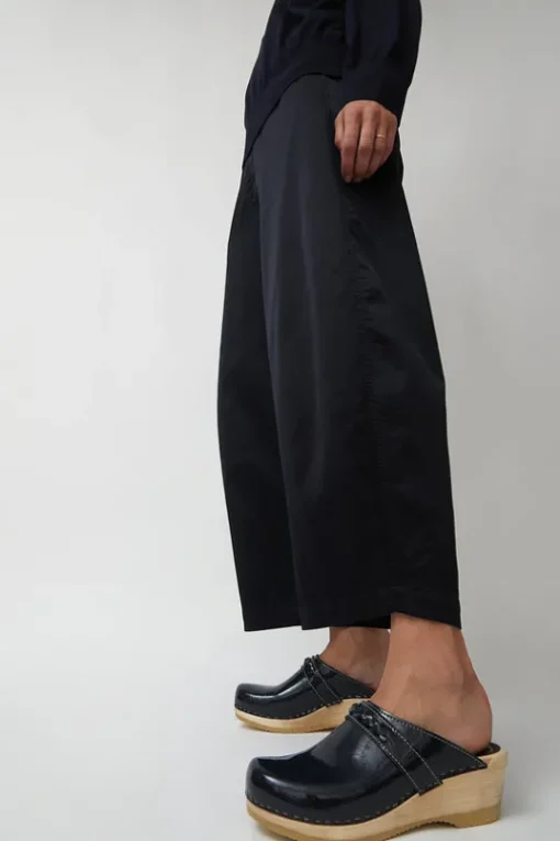 Bridget Clog on Mid Wedge in Navy Patent