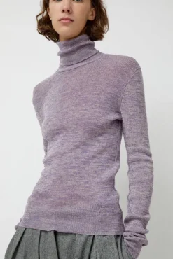 Bristol Rollneck in Lilac Multi Melange