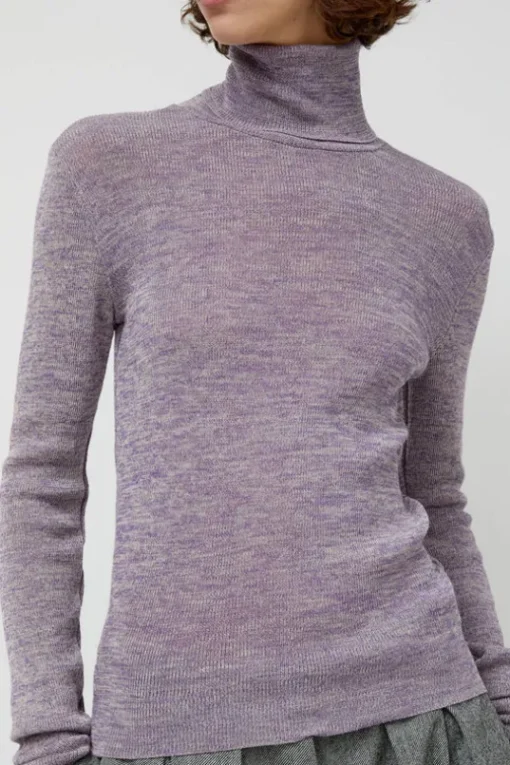 Bristol Rollneck in Lilac Multi Melange