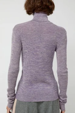 Bristol Rollneck in Lilac Multi Melange