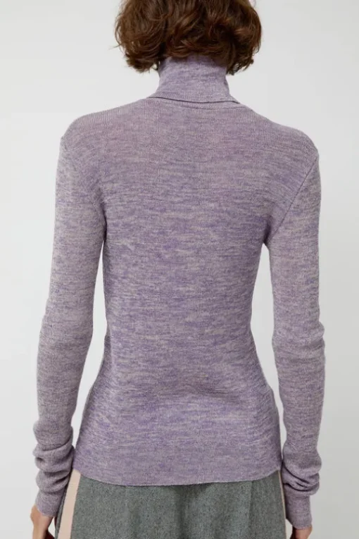 Bristol Rollneck in Lilac Multi Melange