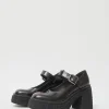 Brushed Platform Maryjane in Gradient Bordeaux