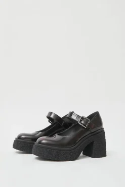 Brushed Platform Maryjane in Gradient Bordeaux