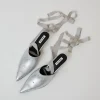 Byul Ribbon Mules in Silver