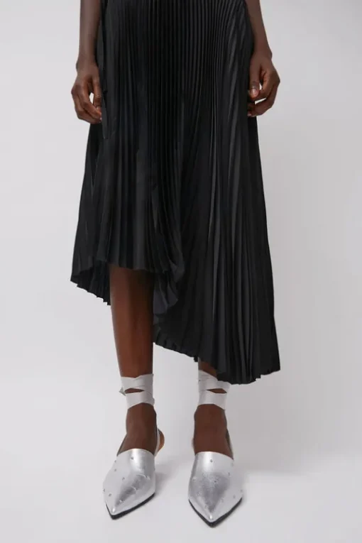 Byul Ribbon Mules in Silver