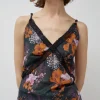 Camisole Top in Orange and Purple Flowers