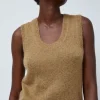 Carol U-Neck Vest in Khaki