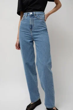 Carrot Leg Trousers in Classic Denim Blue