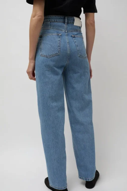 Carrot Leg Trousers in Classic Denim Blue