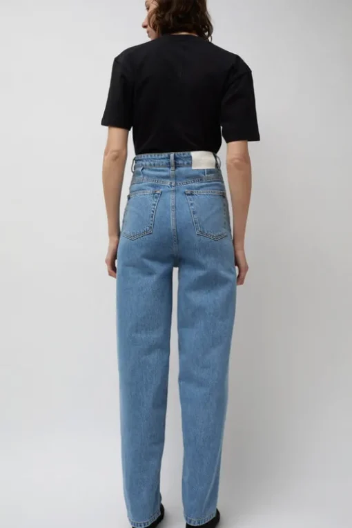 Carrot Leg Trousers in Classic Denim Blue