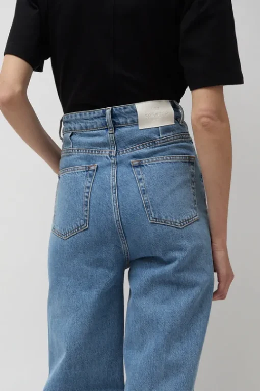 Carrot Leg Trousers in Classic Denim Blue