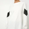 Chevron Raglan Tee in White