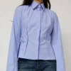 Cila Fitted Shirt in Blue