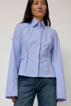 Cila Fitted Shirt in Blue