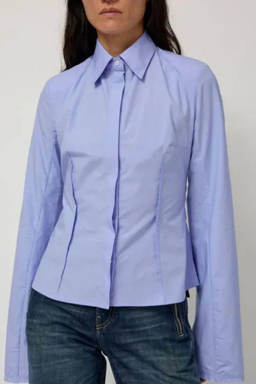 Cila Fitted Shirt in Blue