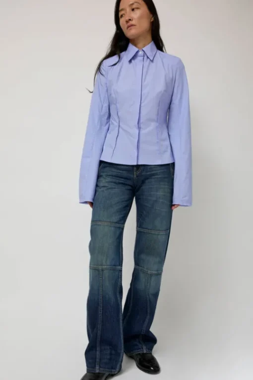 Cila Fitted Shirt in Blue