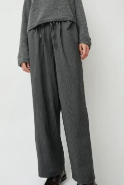 Classic Striped Pants in Grey