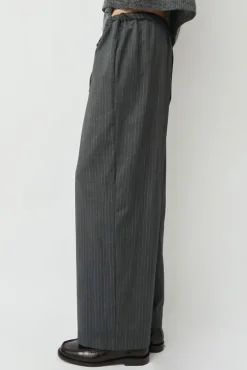 Classic Striped Pants in Grey