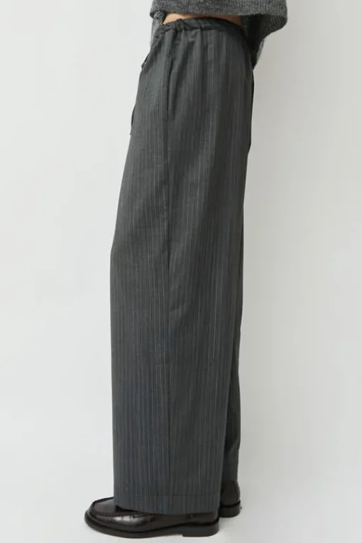 Classic Striped Pants in Grey