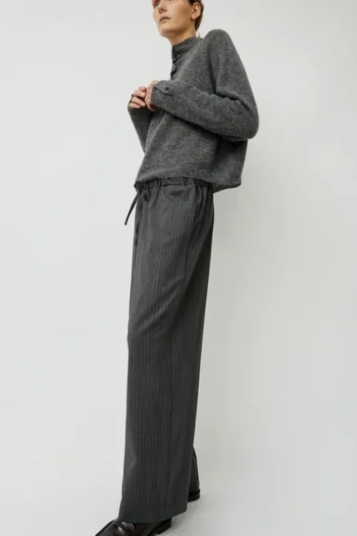 Classic Striped Pants in Grey