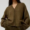 Climbing Flax Cardigan in Olive